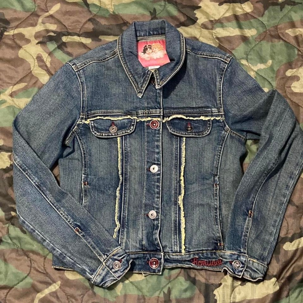 Womens vintage Fiorucci embroidered denim‎ jacket size M